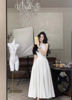 High neck midi dress