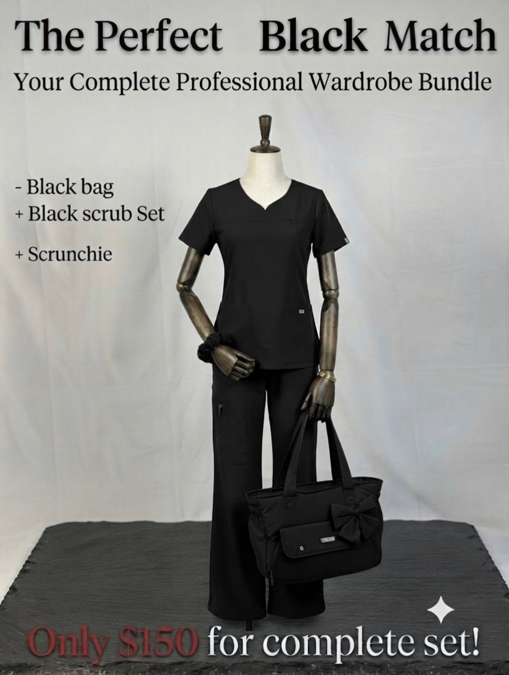 Combo set(Scrub +Bag + Scrunchie)🌹