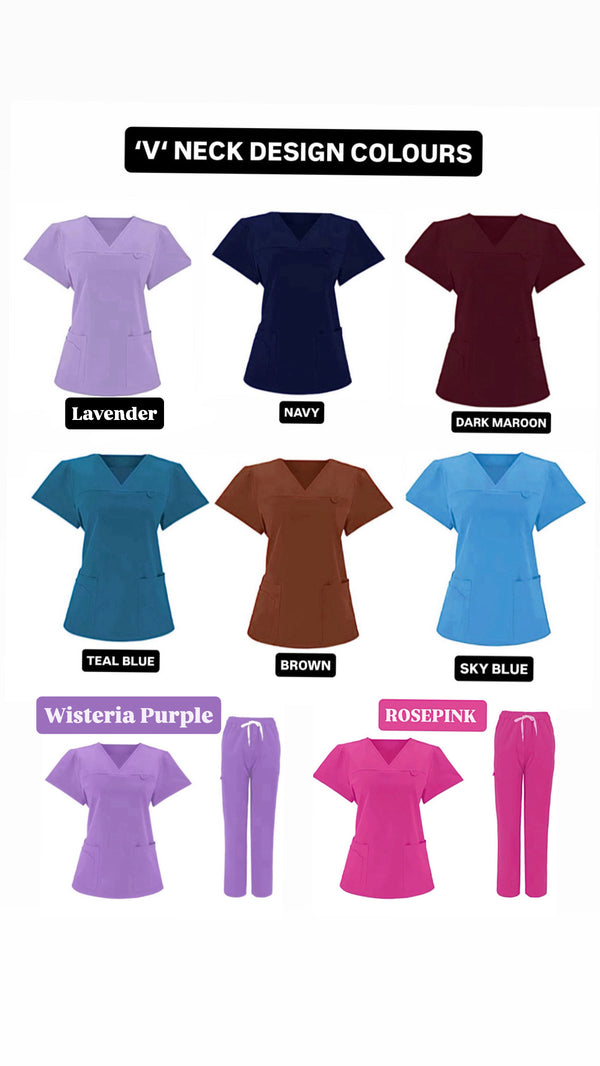 ‘V’ Neck Design Scrub sets(factory size)
