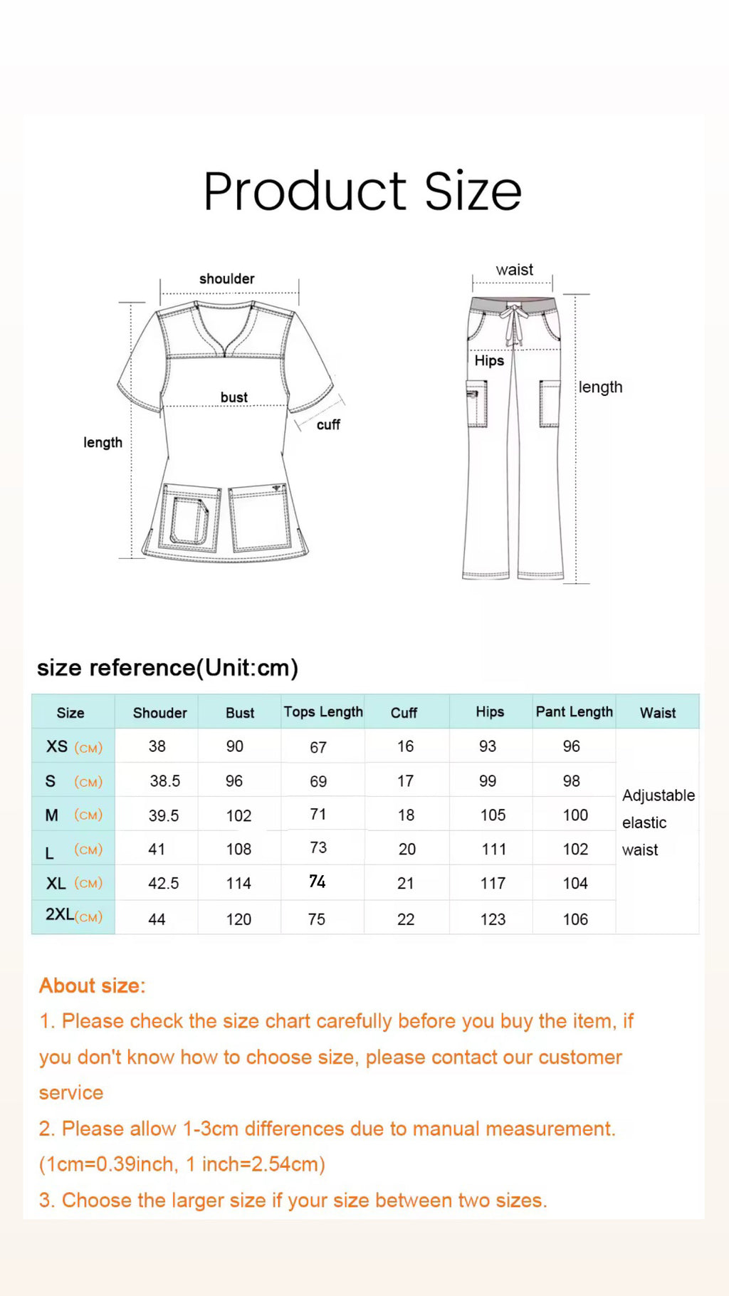 ‘V’ Neck Design Scrub sets(factory size)