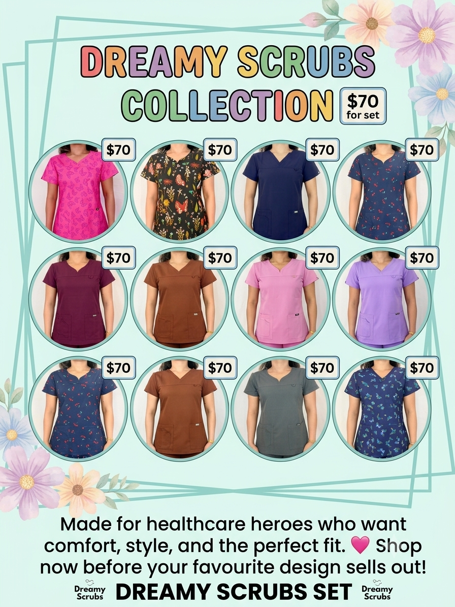 SCRUB Sets(Heart Neck)