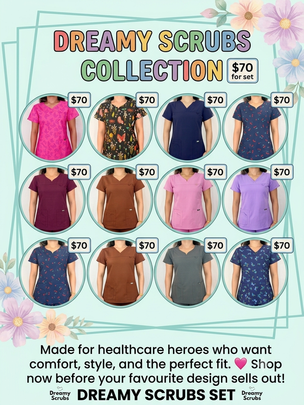 SCRUB Sets(Heart Neck)